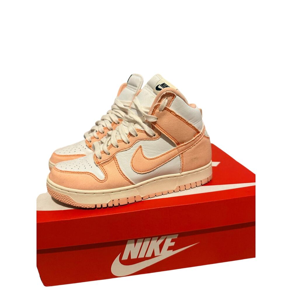 Nike Dunk High 1985 Arctic Orange Women's Denim Overlay Sz 8
